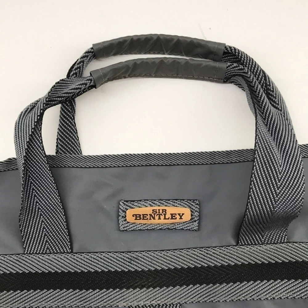 SIR BENTLEY—Vintage—Large Gray Lightweight Foldable Tote Bag 18 1/2” x 12”